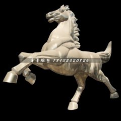 不銹鋼奔馬雕塑,廣場(chǎng)不銹鋼動(dòng)物雕塑