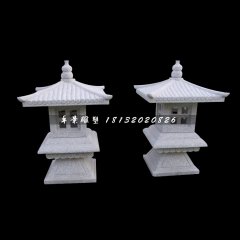仿古宮燈石雕，公園小型石燈