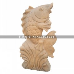 石雕魚(yú)，公園噴泉魚(yú)石雕