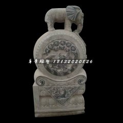 大象門墩石雕，仿古石抱鼓雕塑