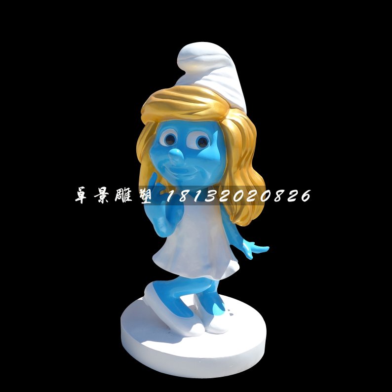 藍(lán)精靈雕塑,卡通玻璃鋼雕塑 (3)