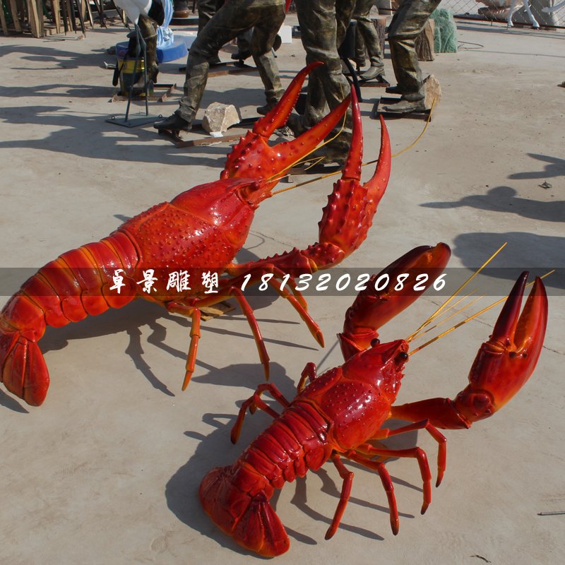 龍蝦雕塑,玻璃鋼仿真海鮮 (5)