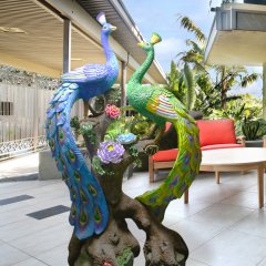 玻璃鋼孔雀雕塑，動(dòng)物雕塑