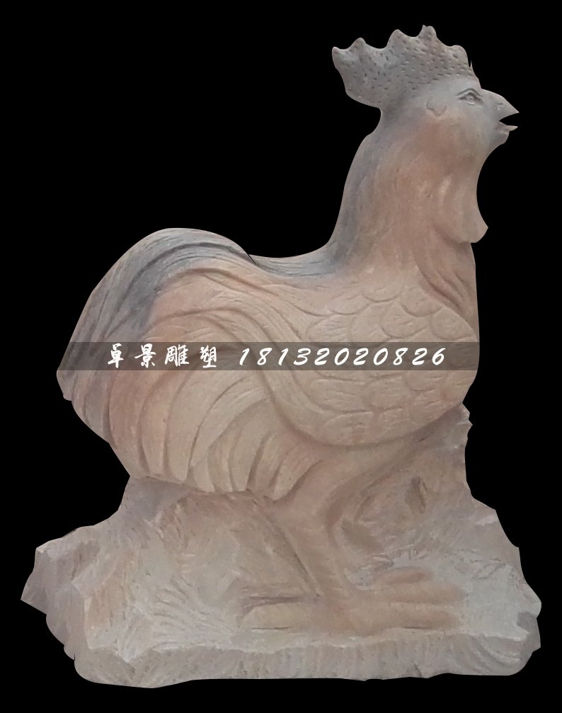 十二生肖石雕，晚霞紅動物石雕 (1)
