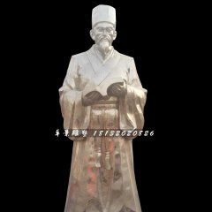 李時(shí)珍看醫(yī)書雕塑,不銹鋼古代人物雕塑
