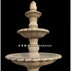 跌水盆石雕,大理石噴泉雕塑