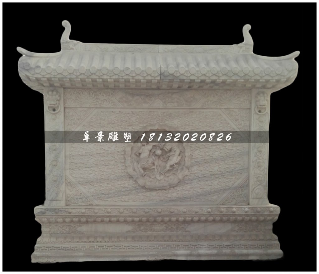 大理石影壁雕塑,仿古石影墻 (2)