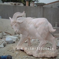 石雕山羊雕塑，公園動物石雕