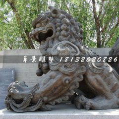 大型銅獅子，戲球獅銅雕
