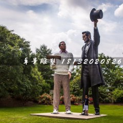 玻璃鋼西方人物雕塑，公園景觀雕塑