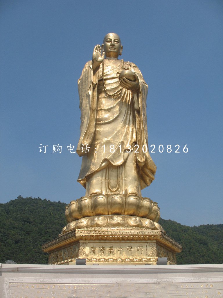地藏王菩薩銅雕，大型立式銅佛像