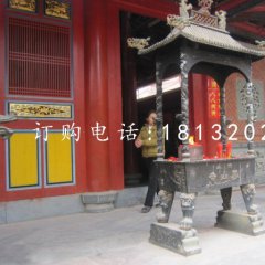銅雕香爐,寺廟方形香爐銅雕