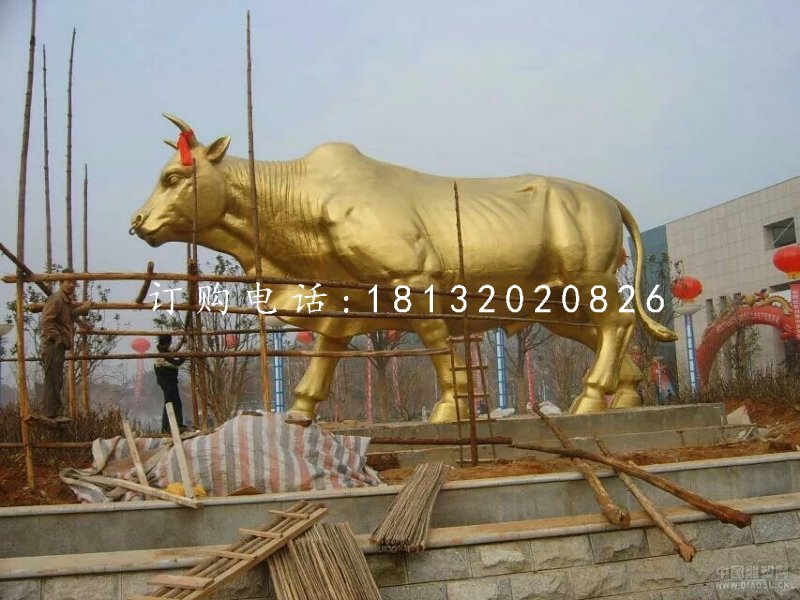 黃金牛銅雕,廣場大型銅牛雕塑