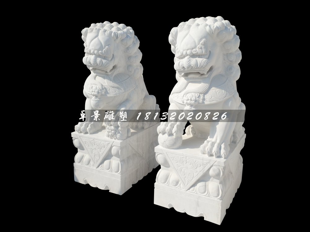 北京獅石雕,漢白玉獅子 (2)