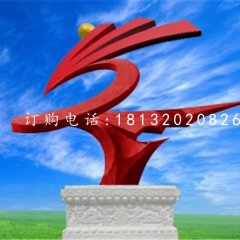 不銹鋼展翅雕塑,企業抽象雕塑