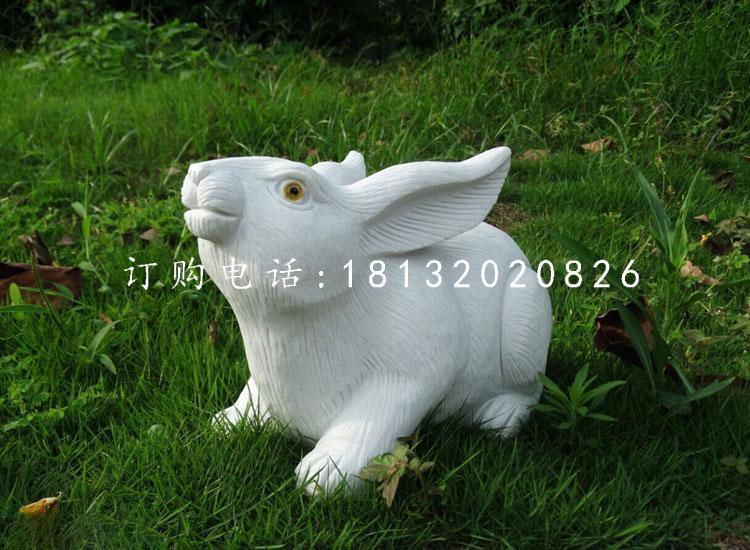 兔子石雕,公園動物石雕 (2)