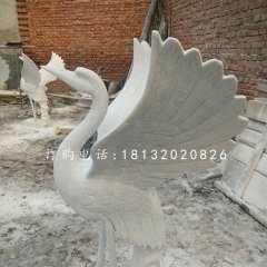 漢白玉丹頂鶴,仙鶴石雕