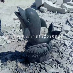 青石海豚石雕,動物石雕