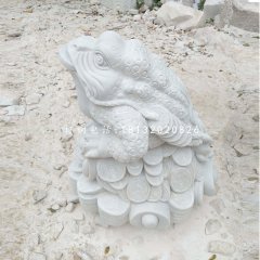 漢白玉金蟾,招財金蟾