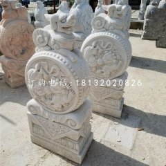 大理石門墩，門枕石雕塑