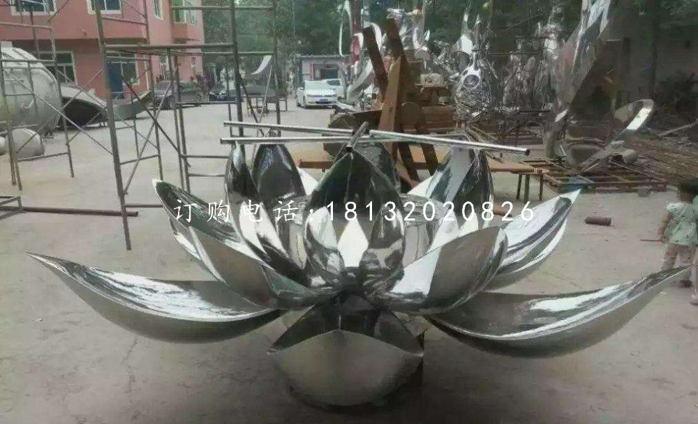不銹鋼蓮花，廣場不銹鋼雕塑 (2)
