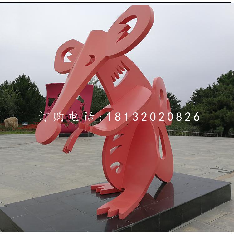 不銹鋼十二生肖,抽象動物雕塑 (2)