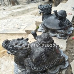 招財龍龜，青石龍龜雕塑