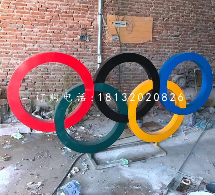 不銹鋼五環(huán)，廣場不銹鋼雕塑