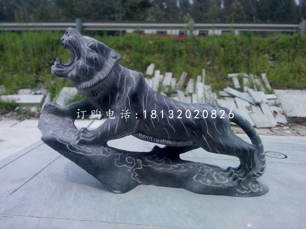 老虎石雕,青石老虎雕塑 (3)