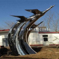 不銹鋼飛翔的天鵝雕塑,公園不銹鋼雕塑