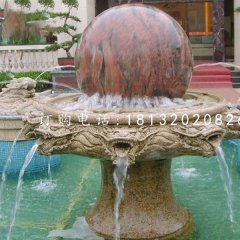 風(fēng)水球噴泉石雕,小區(qū)景觀石雕