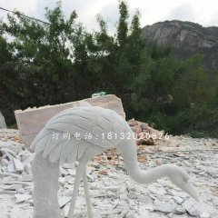 公園仙鶴石雕,漢白玉仙鶴