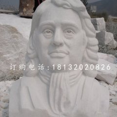 牛頓胸像石雕,漢白玉西方名人