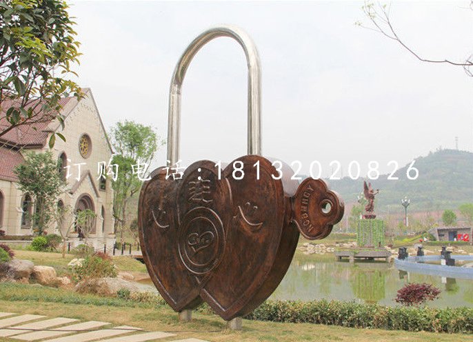 同心鎖銅雕，公園景觀銅雕