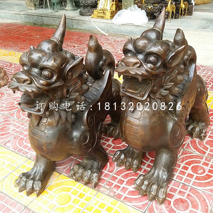 獨角獸銅雕，法院神獸銅雕