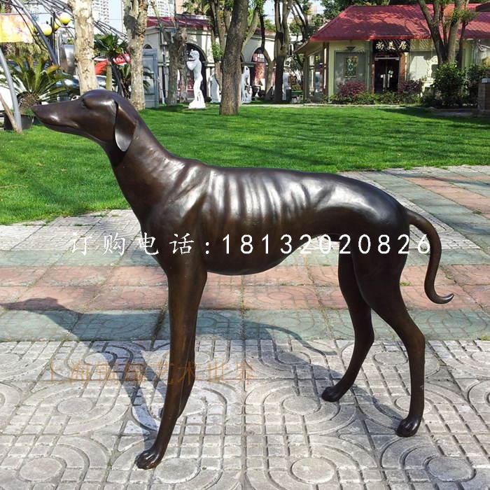狗銅雕，公園動物雕塑