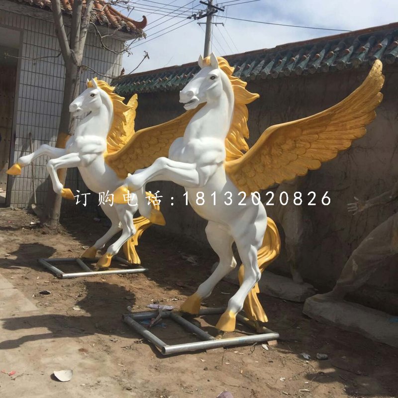 玻璃鋼飛馬雕塑,廣場動物雕塑