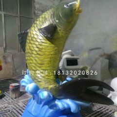 玻璃鋼魚，中華倒刺鲃雕塑