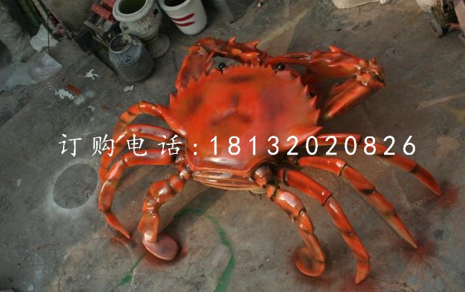 玻璃鋼螃蟹，海鮮雕塑
