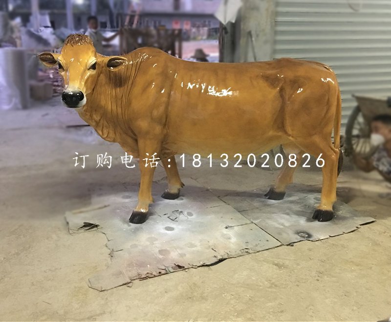 大黃牛雕塑,玻璃鋼動物雕塑
