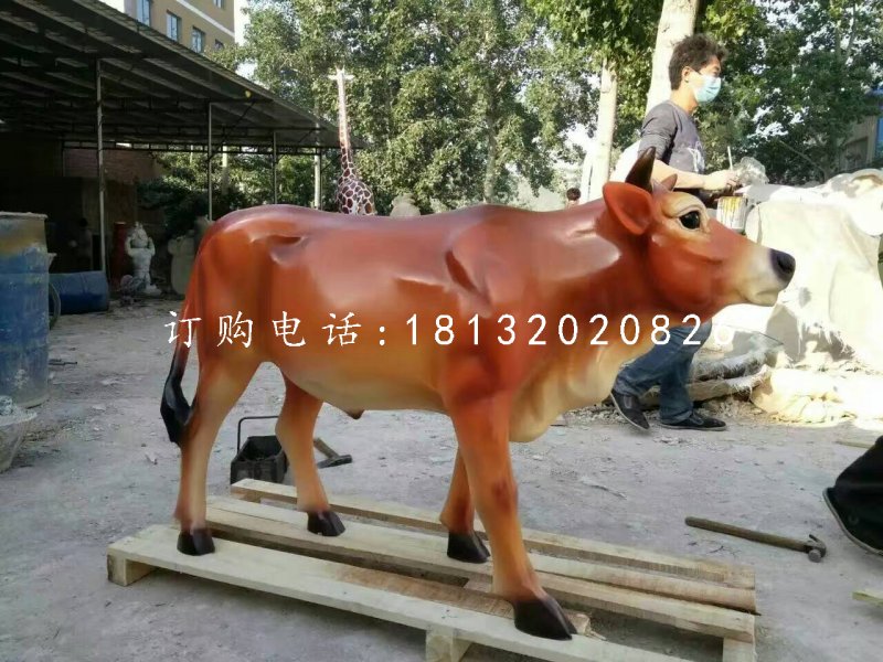 大黃牛雕塑,玻璃鋼動物雕塑