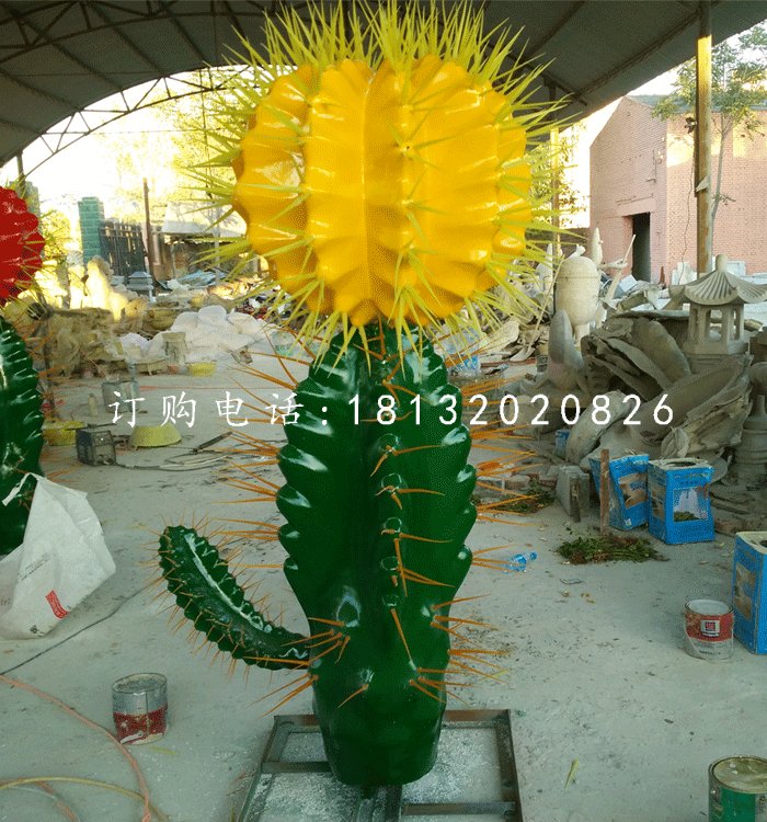 玻璃鋼仙人掌,植物雕塑