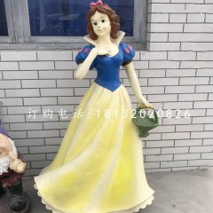 玻璃鋼卡通人物，白雪公主雕塑