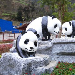 大熊貓雕塑,仿真動(dòng)物雕塑