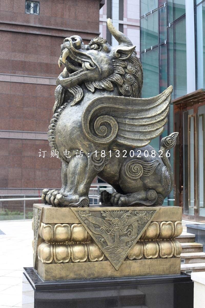 獨角獸銅雕,法院銅雕