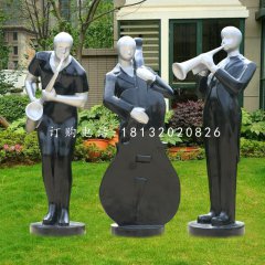公園演奏雕塑，玻璃鋼抽象人物