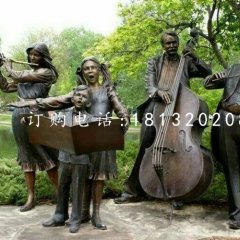演奏銅雕，公園景觀銅雕