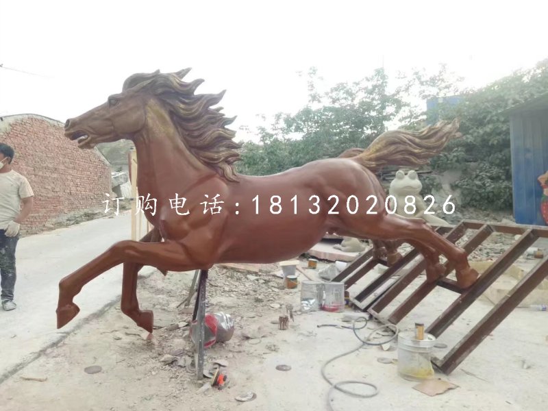 玻璃鋼奔馬,廣場動物雕塑