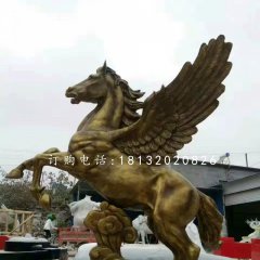 馬踏祥云雕塑，玻璃鋼仿銅飛馬
