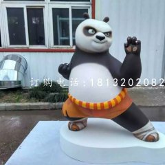 功夫熊貓雕塑,玻璃鋼卡通雕塑